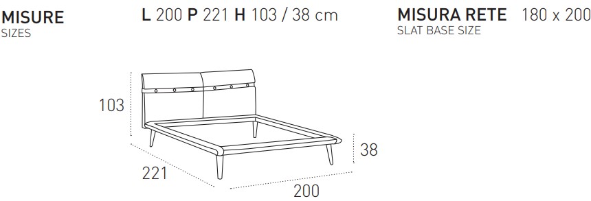 Размеры кровати Target Point Stromboli